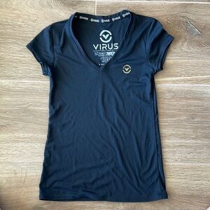 Virus Black Fitted Cap Sleeve T-Shirt